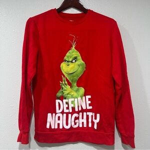 Grinch Define Naughty Ugly Christmas Sweater Size Medium Sweatshirt Holiday Max